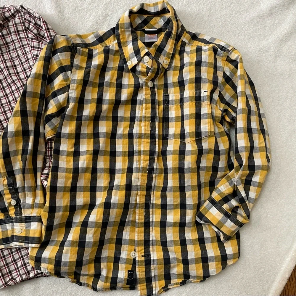 3 boys Gymboree collared button down shirts small 5 - 6